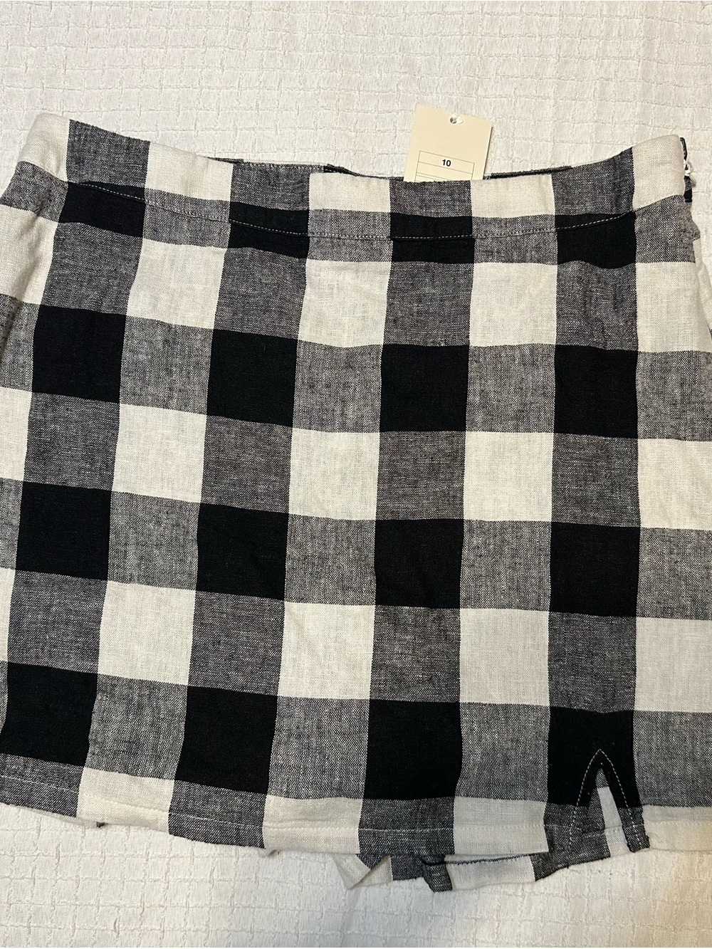 A New Day Women's High-Rise Skort Black/White Gingham buffalo Check 10